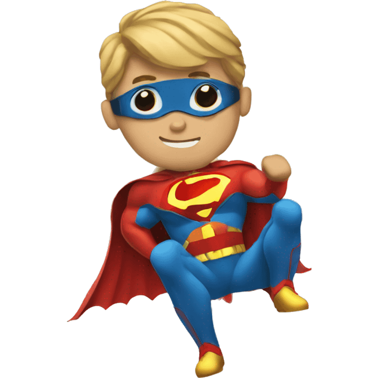 superhero writing on paper emoji