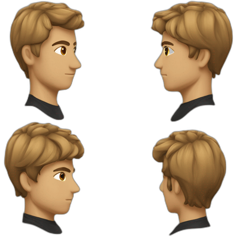 homme metisse cheveux courts crépus emoji