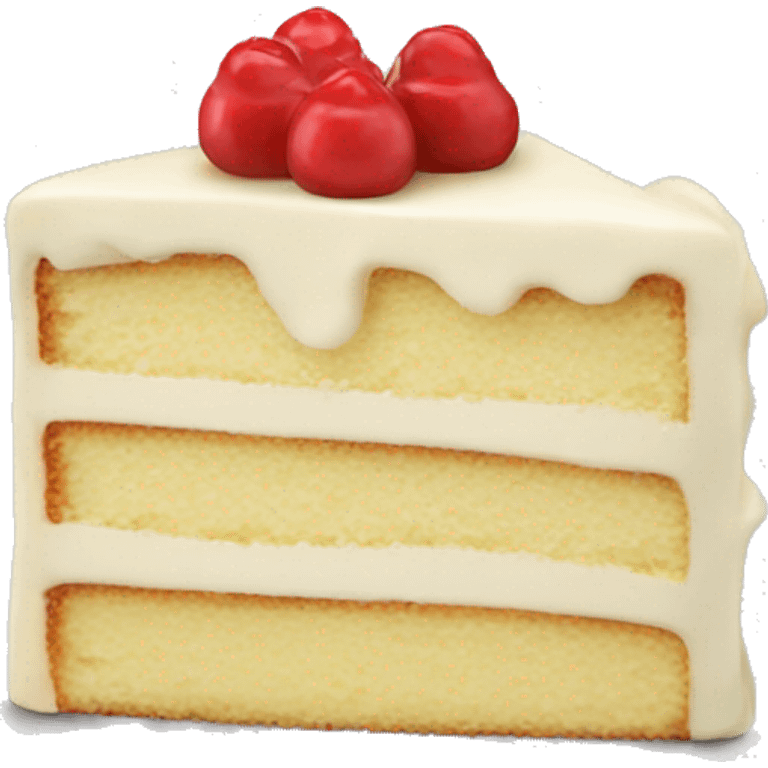 White chocolate cake  emoji