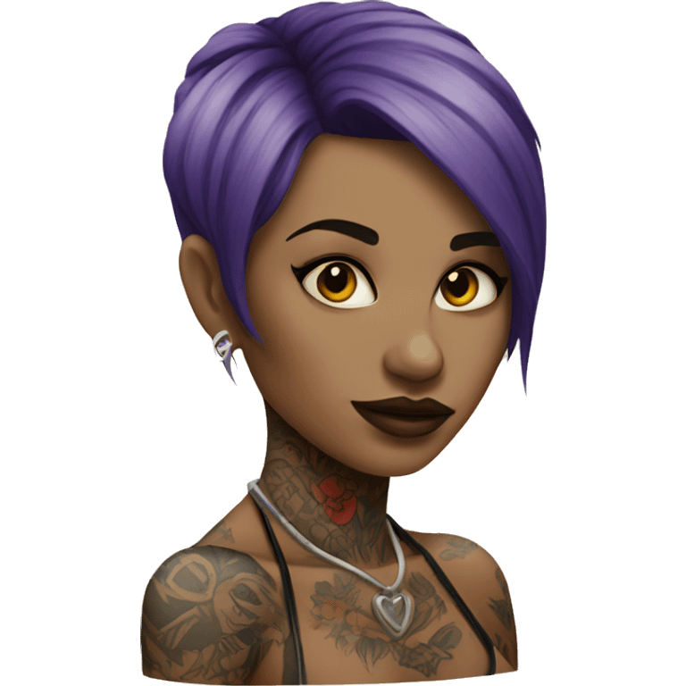 tattooed woman very attractive emoji