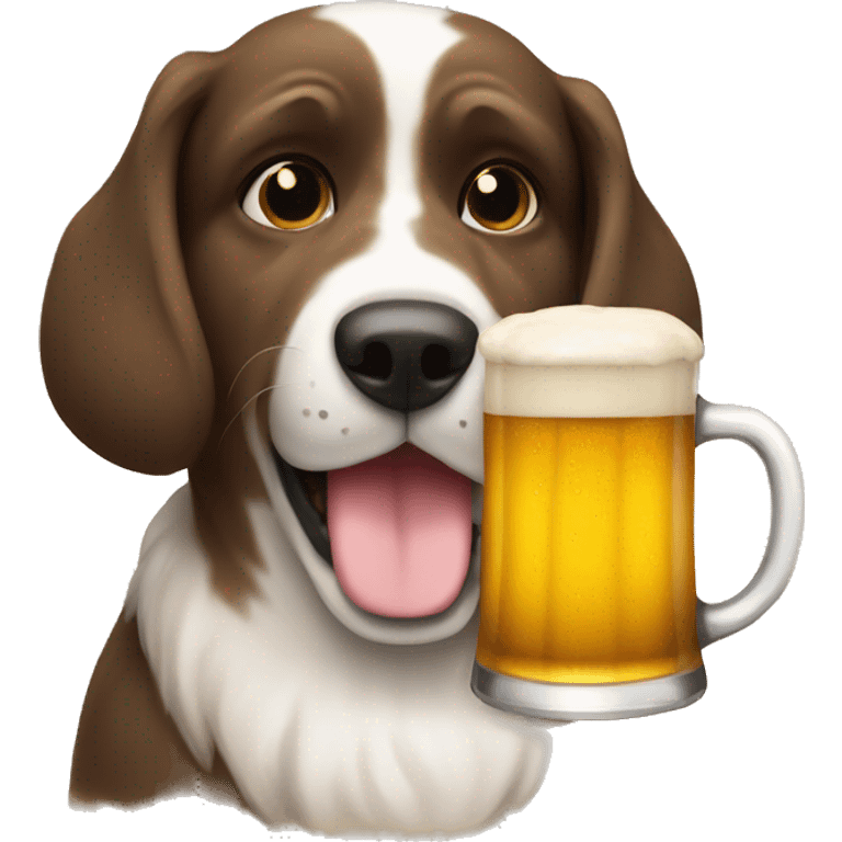 Dogs with beer emoji