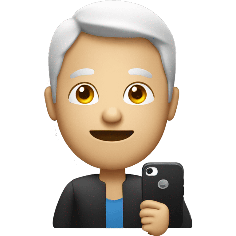 person whit mobilephone emoji