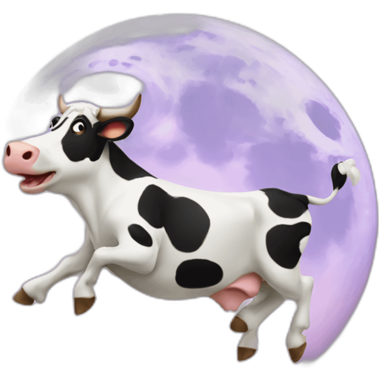 flying cow over moon emoji