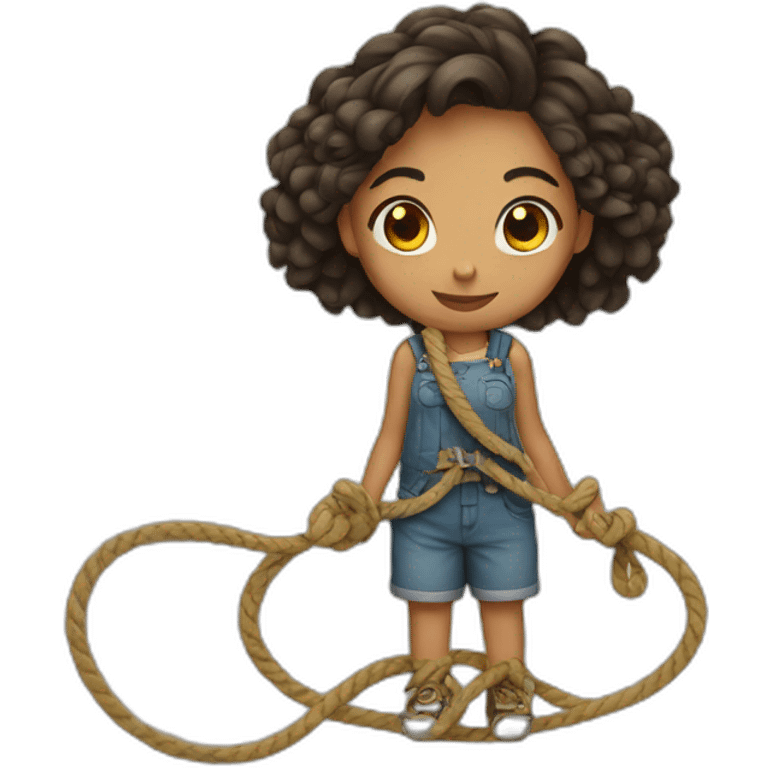 Girl with rope emoji