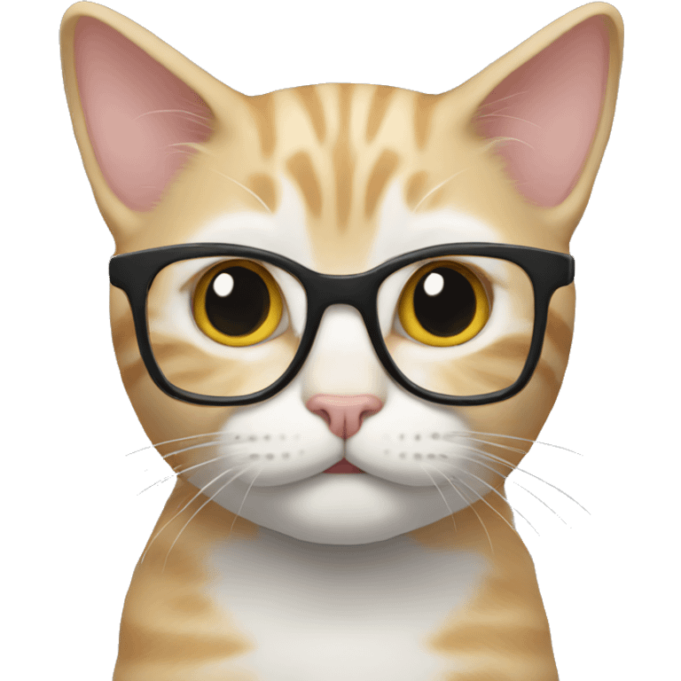 Nerdy cat emoji