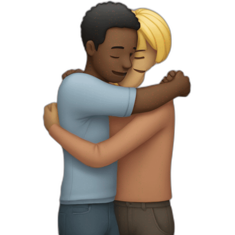 Two people hugging lying down emoji