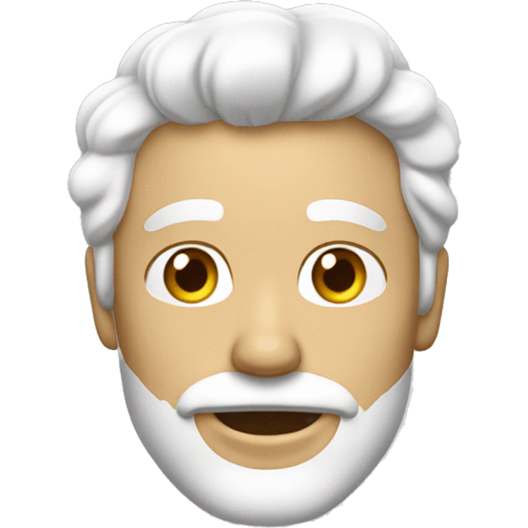 Homme blanc avec une teinture blanche sur ses cheveux emoji