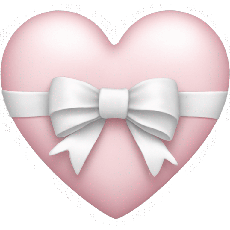 light pink heart with big white bow emoji