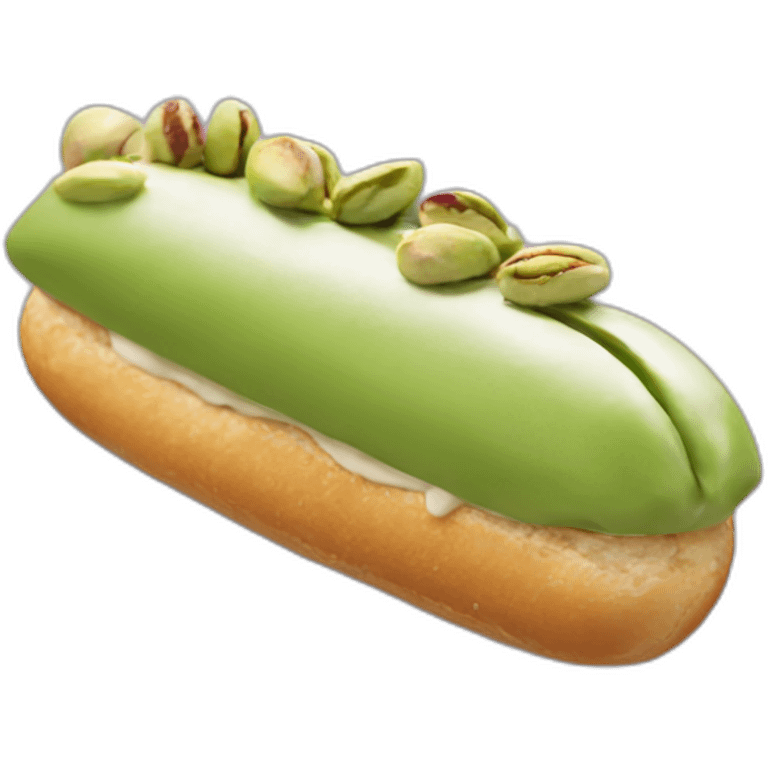 A pistachio eclair emoji