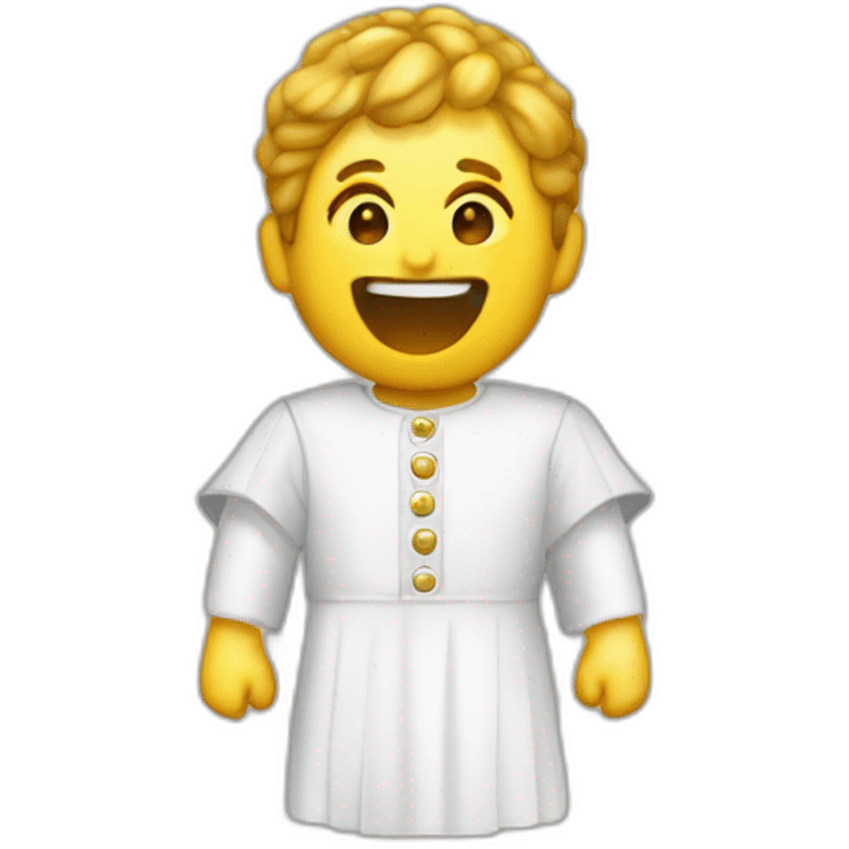 a button for radiant clothing fashion of the Biblical time emoji