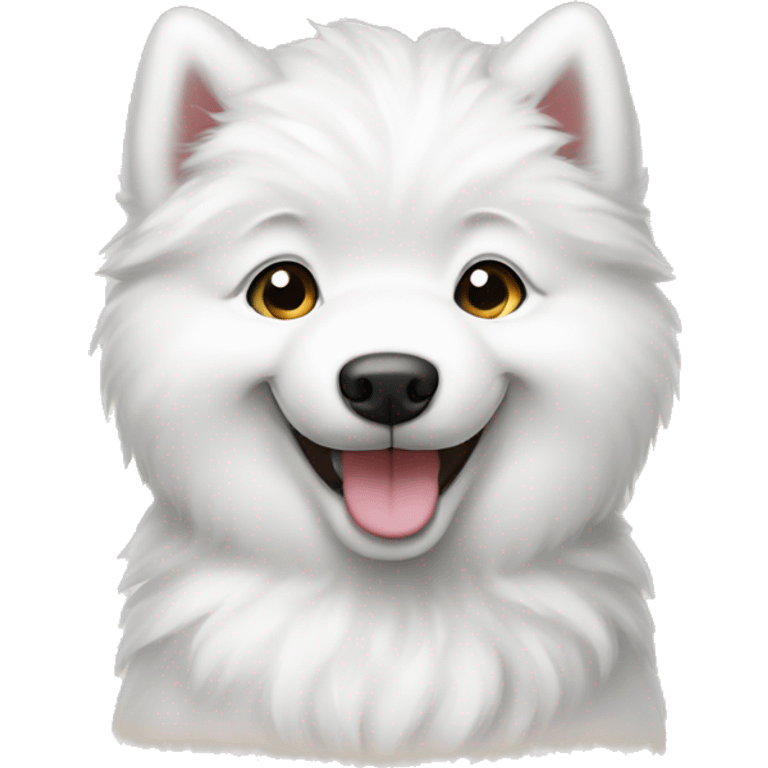 A Samoyed puppy smiling emoji