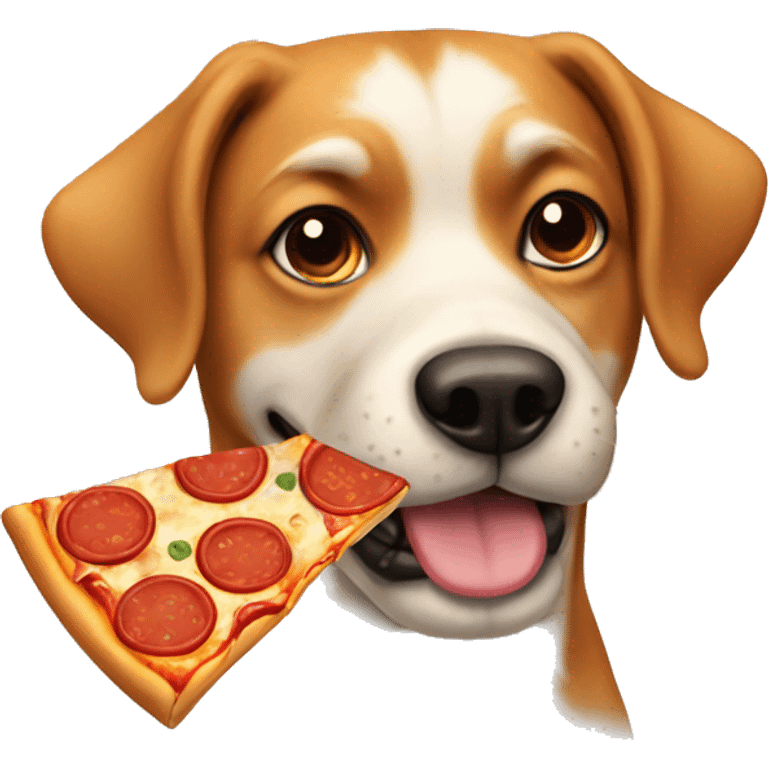 Dog with pizza  emoji