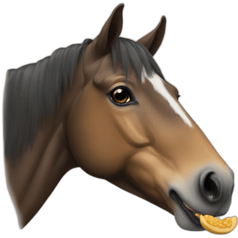 horse eating emoji