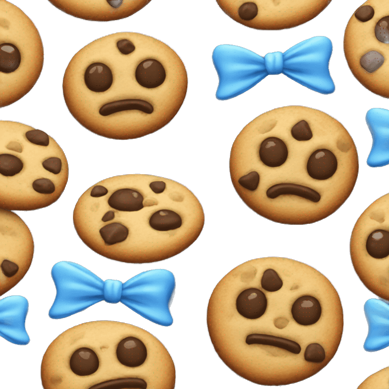 cookie with a bow emoji