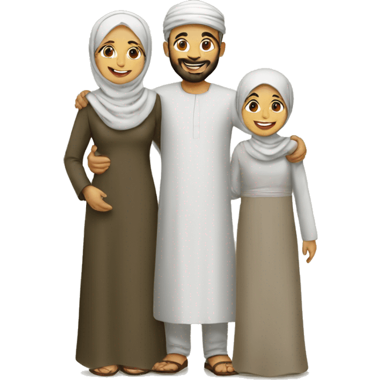 Happy Muslims family emoji