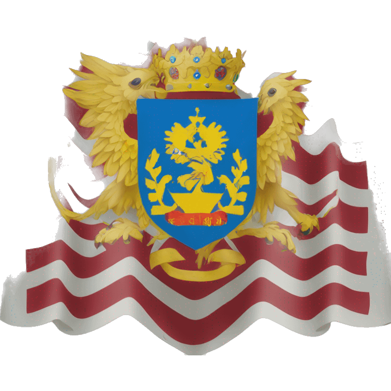 Flag with the coat of arms of the city of Ulyanovsk emoji