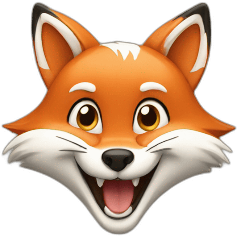 excited fox emoji