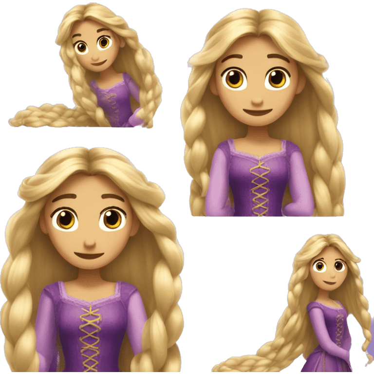 Rapunzel con una corona emoji