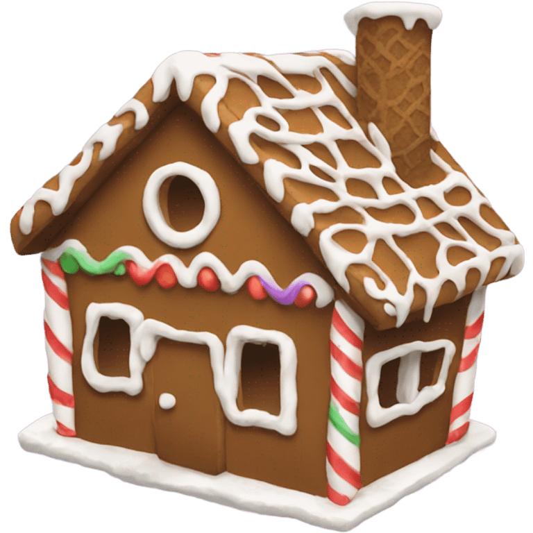 Broken gingerbread house  emoji