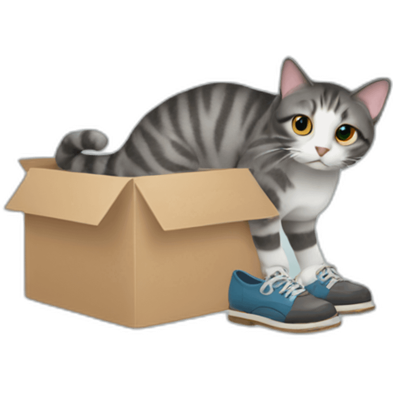 Cat moving shoes emoji