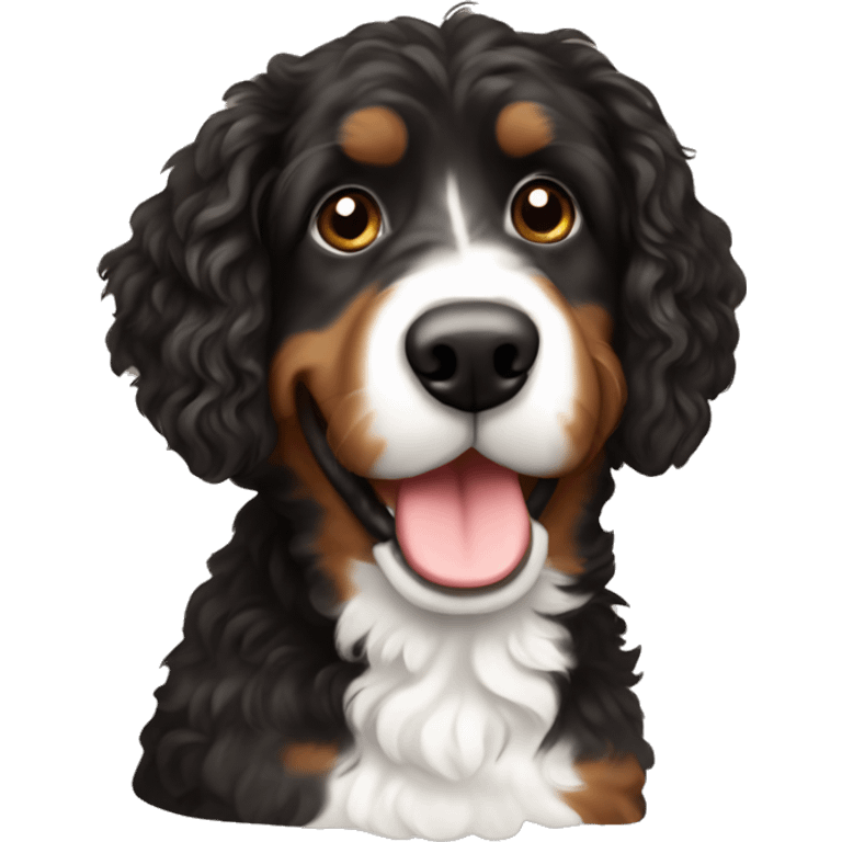 black and brown aussie doodle  emoji