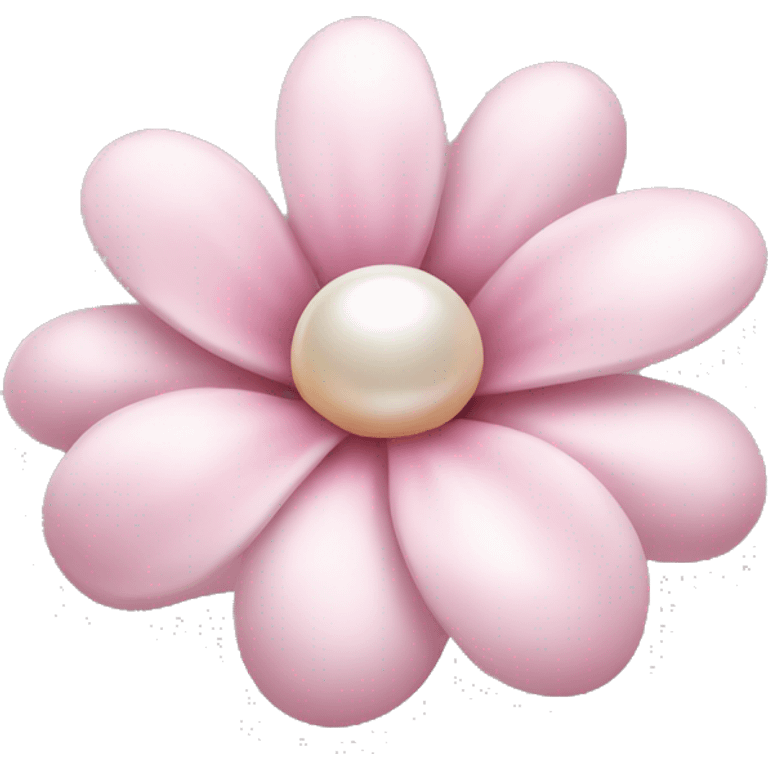 Pearl light pink flower emoji