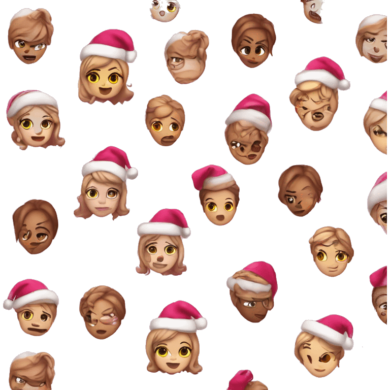 Generate Christmas girlie pink emojis  emoji