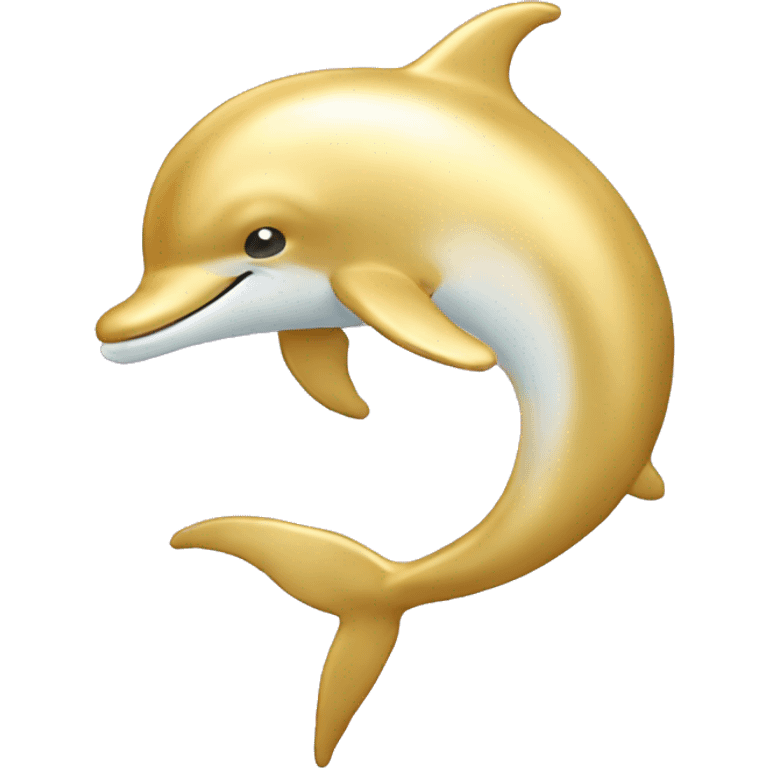 Pastel-gold-raimbow-dolphin emoji