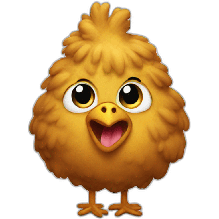 poo shaped chicken emoji