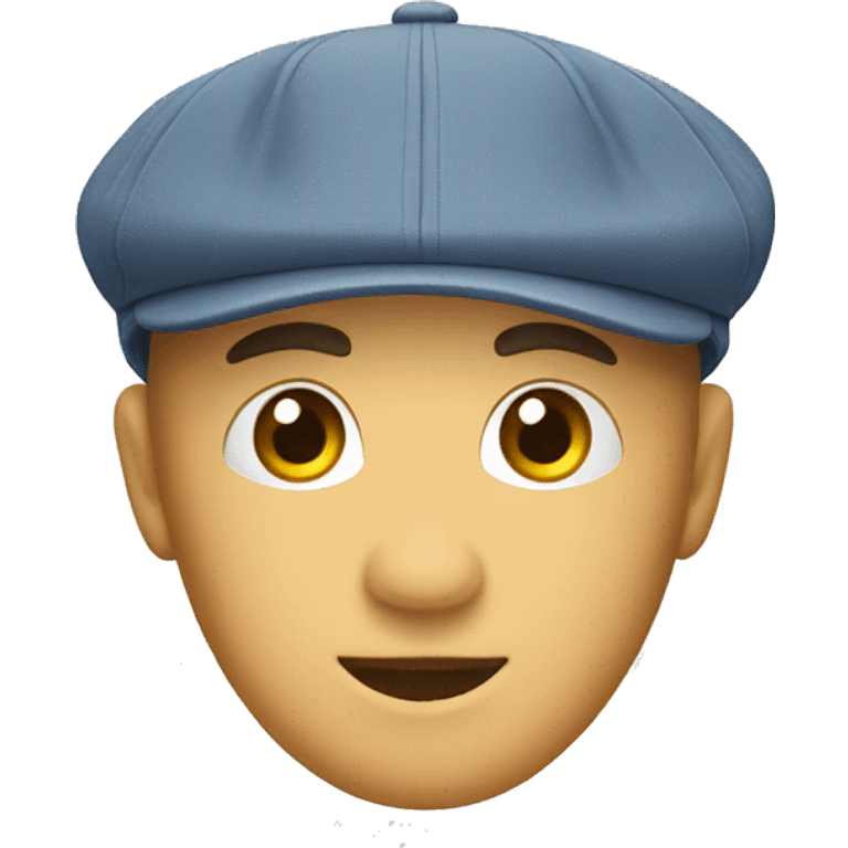 Big cloth flat cap emoji