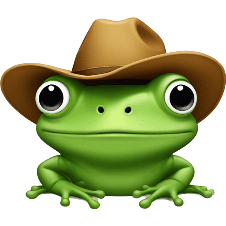 Frog tipping a cowboy hat emoji