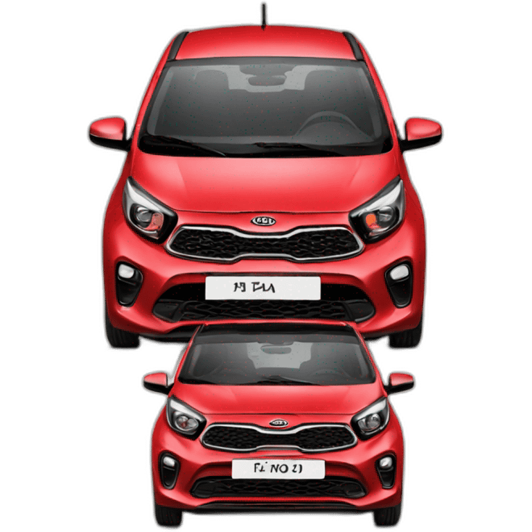 red kia picanto from 2020 front facing emoji