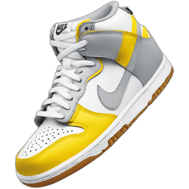 white light gray and light yellow nike dunk emoji