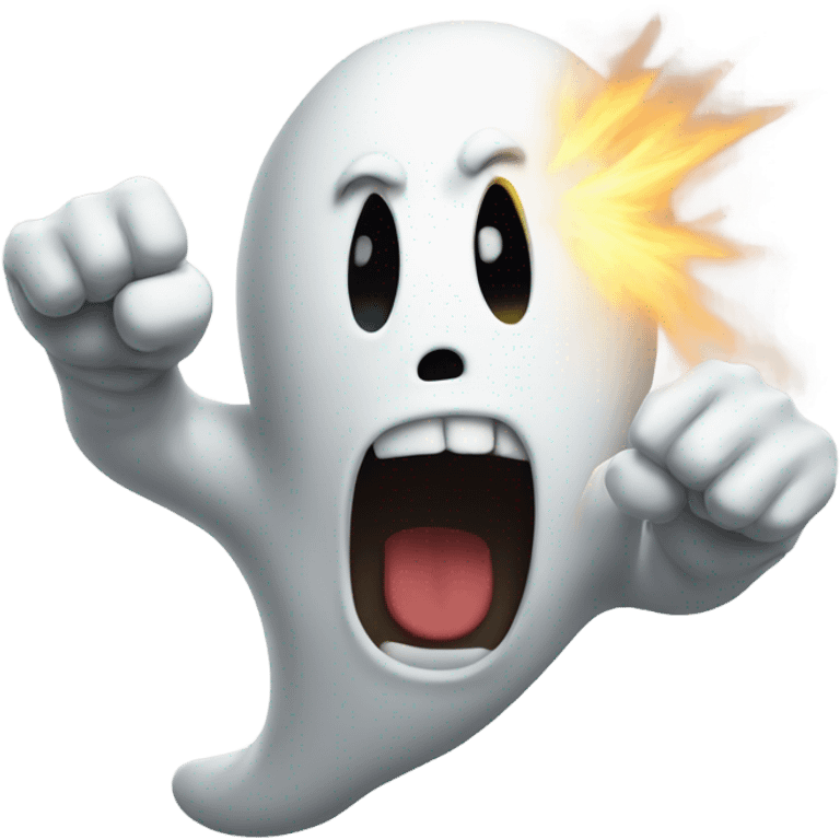 Ghost throwing a punch emoji