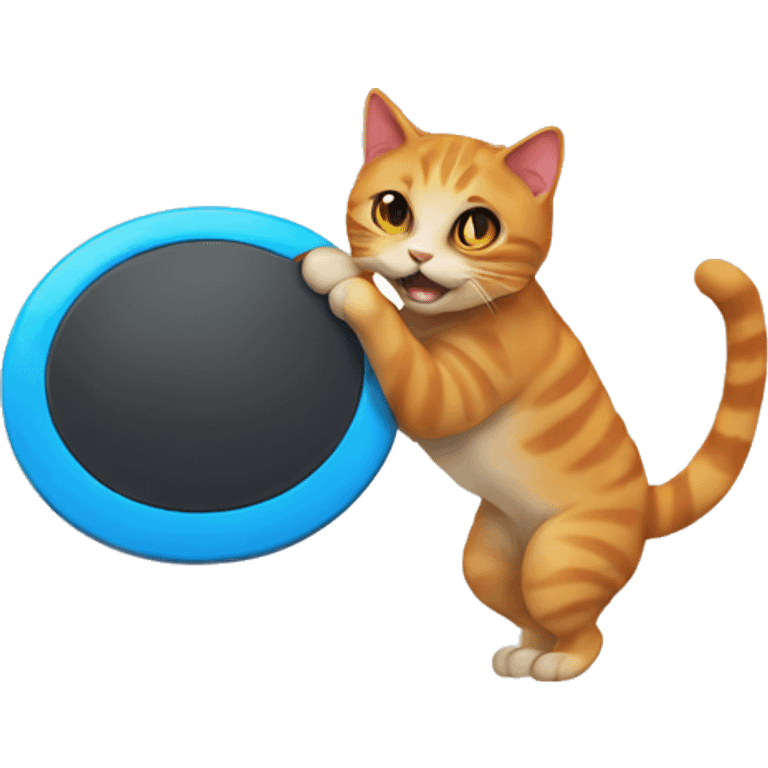 ultimate frisbee with a cat emoji