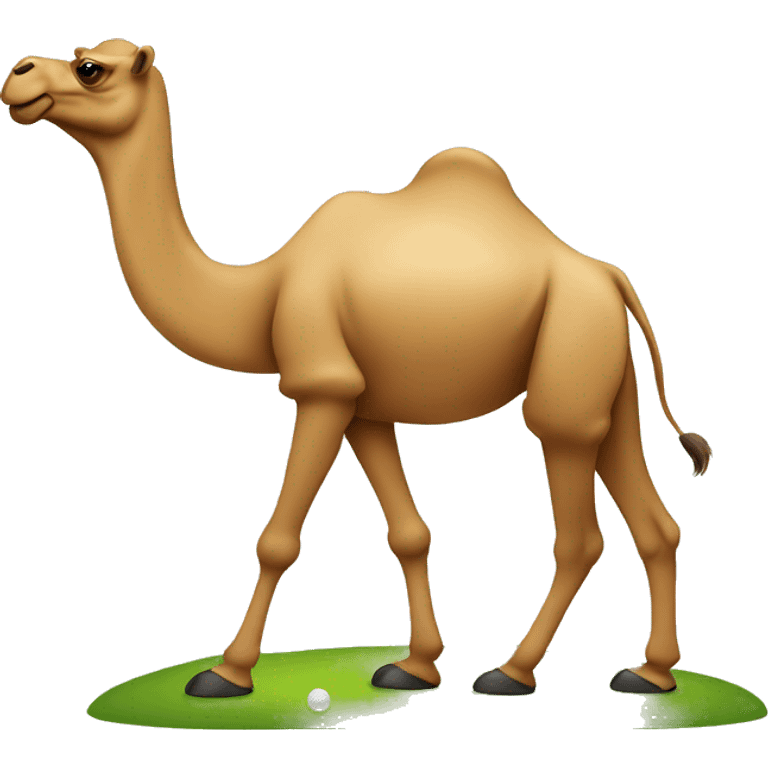 Camel playing golf emoji