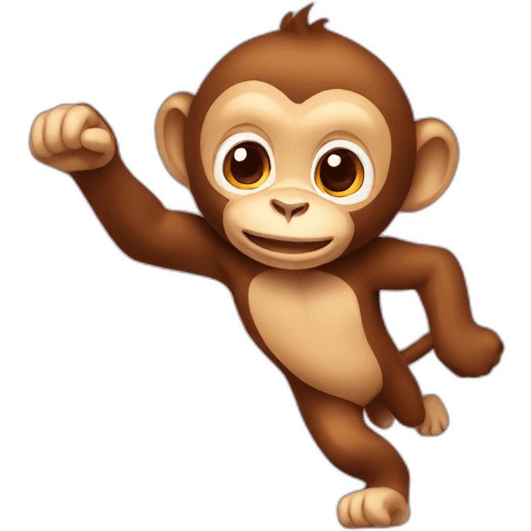 Cute Monkey running emoji