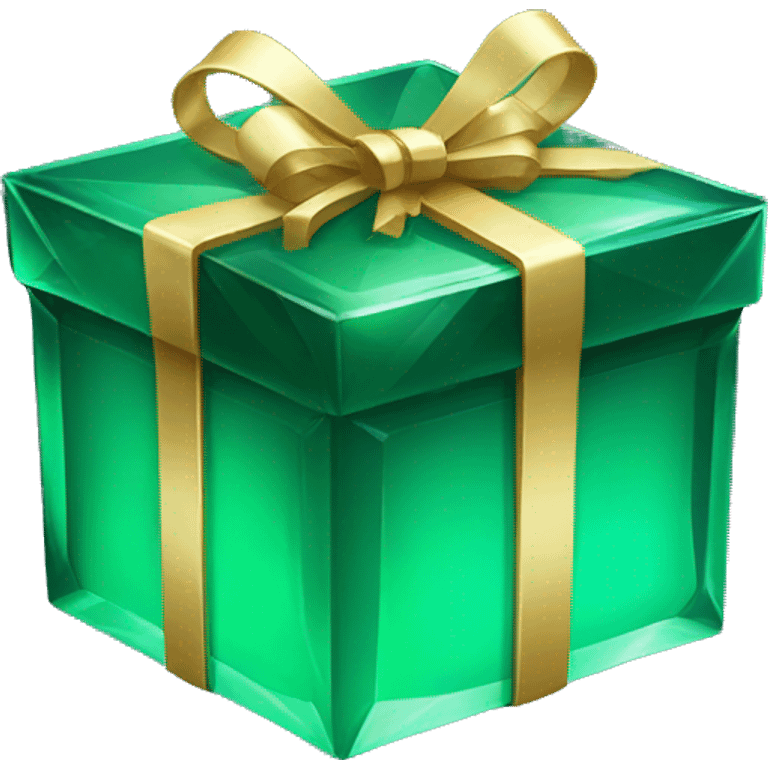 emerald glass gift box emoji