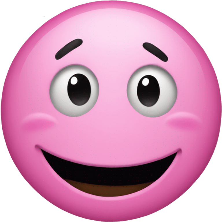 pink happy face isolated emoji