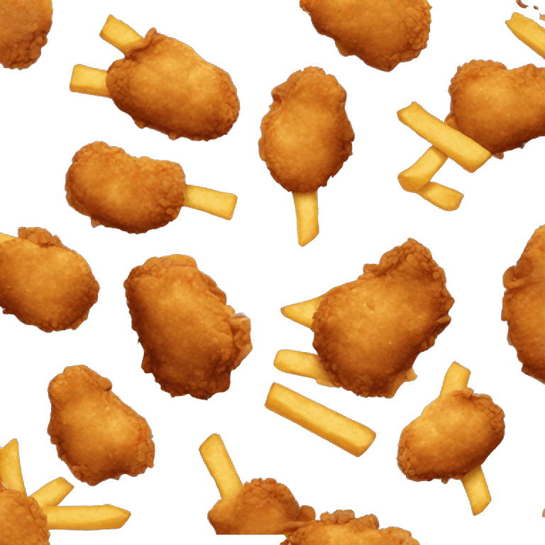 fried chicken with fries emoji