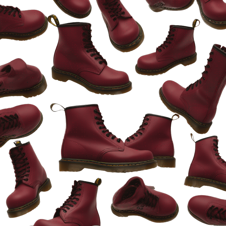 High Dr.martens in bordeaux red emoji