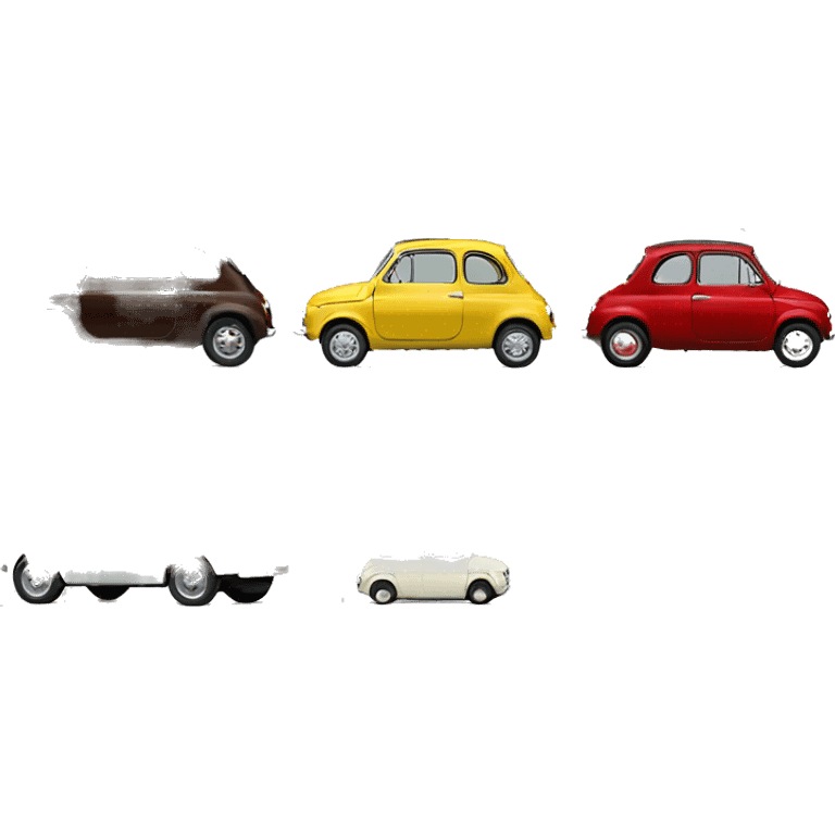 Fiat 500 old and new emoji