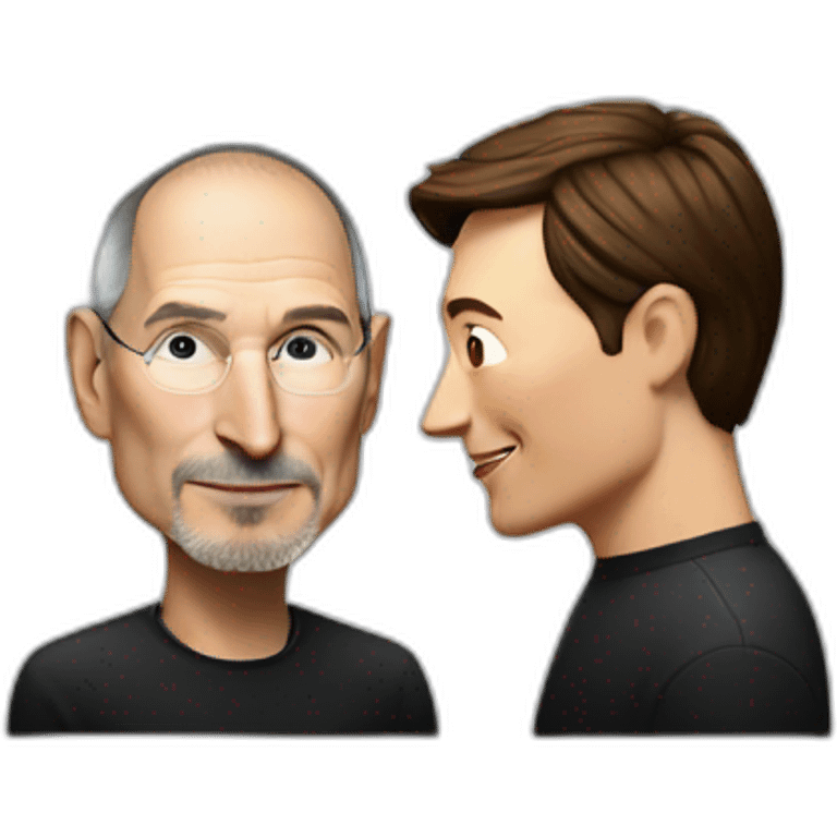 Steve Jobs with elon musk emoji