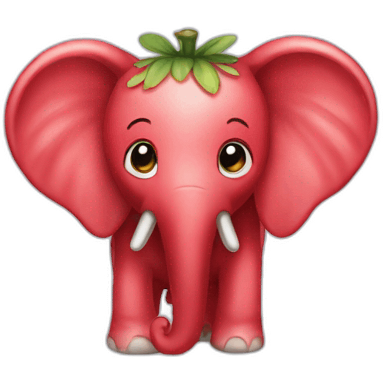 Strawberry elefant emoji