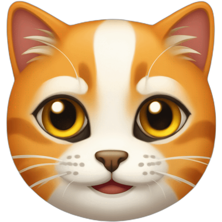 gato naranja con cara de mummins finlandes emoji