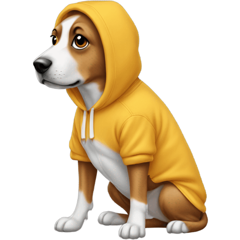 Dog wearing a suprem hoodie  emoji