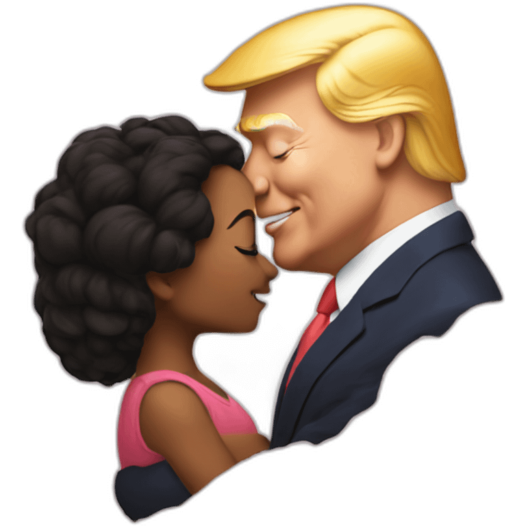 trump kissing his daughter, positivity, inclusiveness emoji