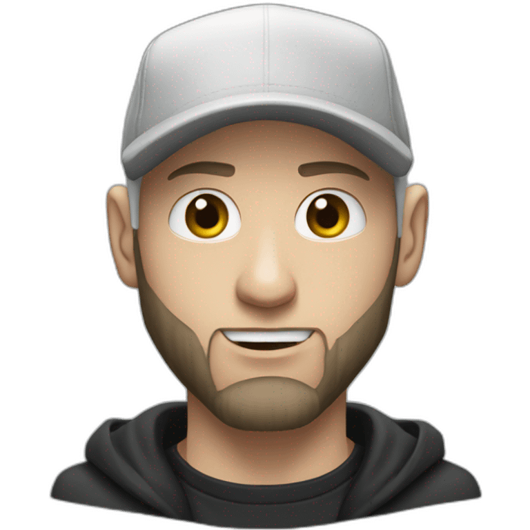 Eminem with the slim shady look with a beard emoji