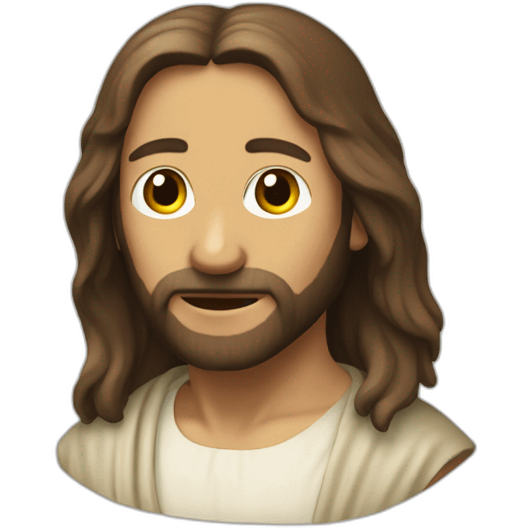 Jesus who has his head replaced by a velociraptor head emoji