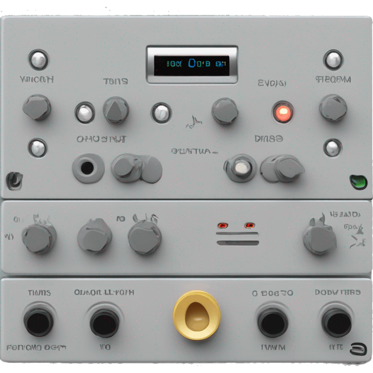 soundcard, audio interface with jack and xlr inputs and outputs, led volume meters and one big volume knob emoji